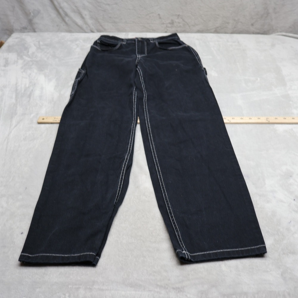 Empyre Tori Jeans Womens 0 Black Denim Utility Carpenter Relaxed Skate 25x32